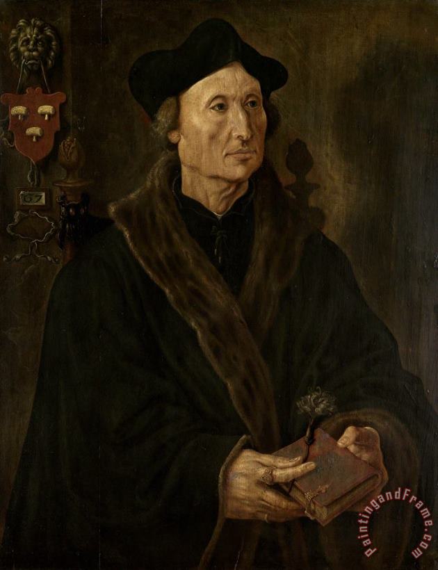 Maarten van Heemskerck Portrait of Johannes Colmannus, Rector of The Convent of St. Agatha at Delft Art Painting