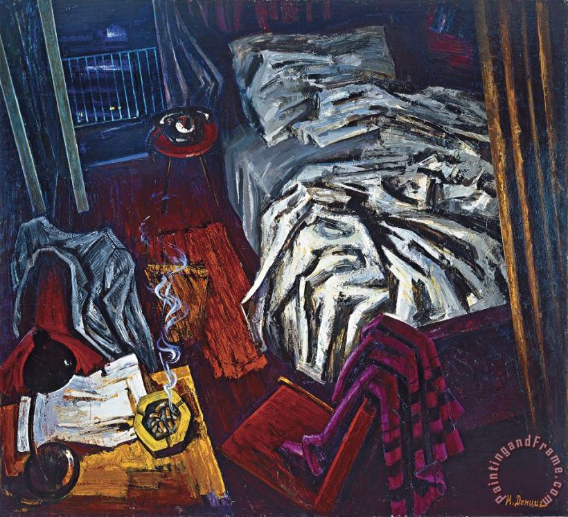 Sleepless (unmade Bed) painting - Mai Volfovich Dantsig Sleepless (unmade Bed) Art Print