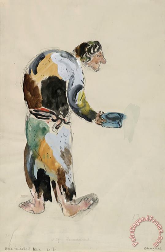 Marc Chagall A Weak Minded Man, Costume Design for Aleko (scene Iv). (1942) Art Print