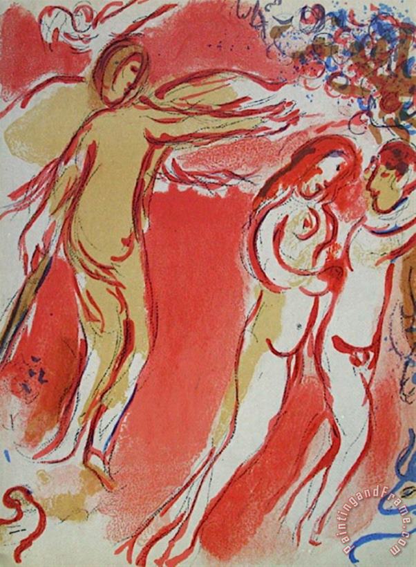 Bible Adam Et Eve Chasses Du Paradis painting - Marc Chagall Bible Adam Et Eve Chasses Du Paradis Art Print