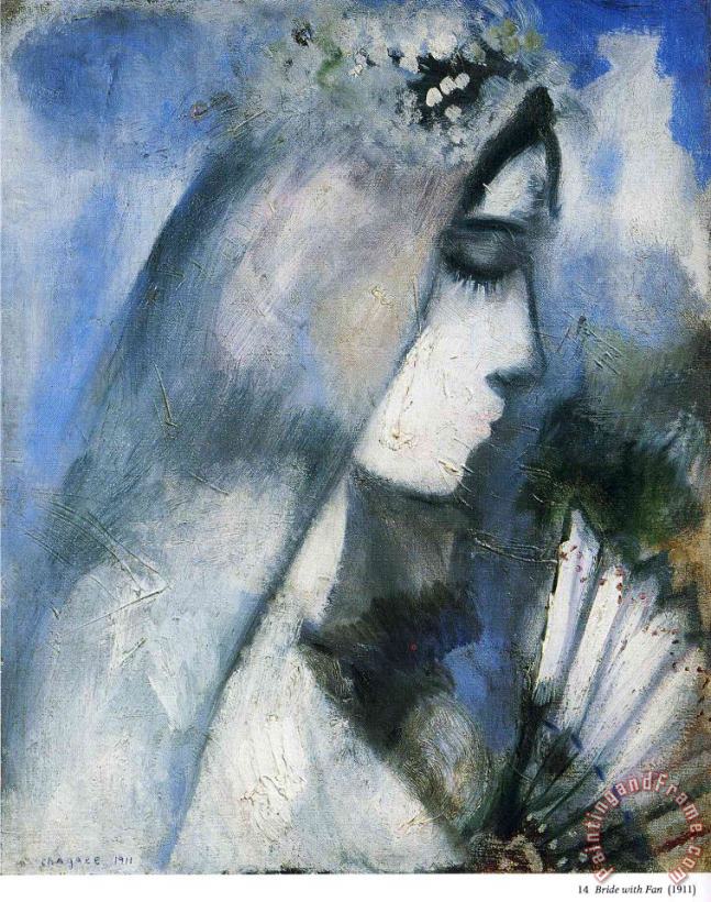 Marc Chagall Bride with a Fan 1911 Art Painting
