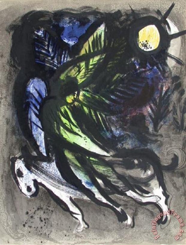 Marc Chagall Cl L Ange Survolant La Foret D Eden Art Print