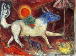 Marc Chagall Cow with Parasol 1946