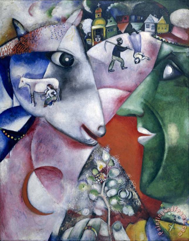 Marc Chagall I And The Village 1911 Art Painting