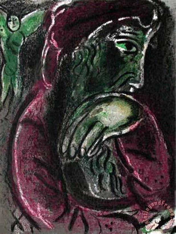 La Bible Job Desespere painting - Marc Chagall La Bible Job Desespere Art Print