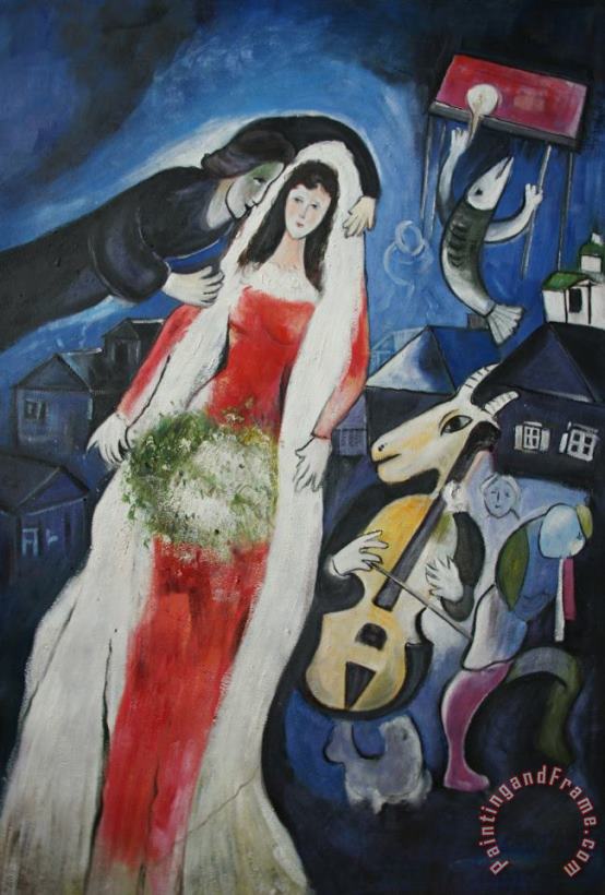 Marc Chagall La Mariee Art Print