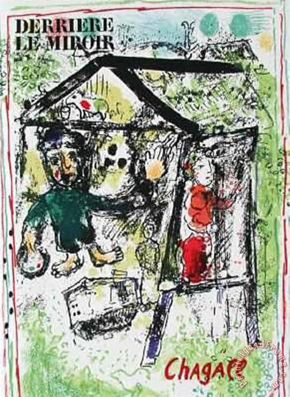 Marc Chagall Le Peintre Devant Le Village Art Painting