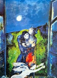 Marc Chagall Lovers in Moonlight