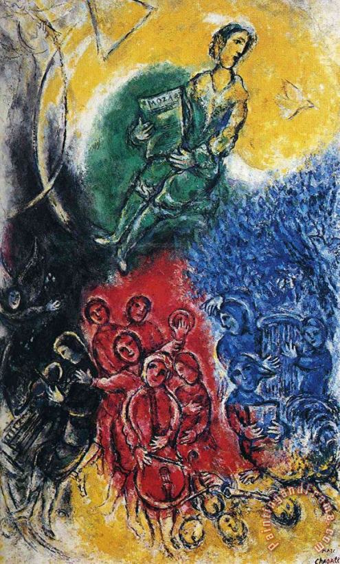 Music 1963 painting - Marc Chagall Music 1963 Art Print