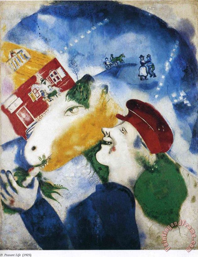 Marc Chagall Peasant Life 1925 Art Print