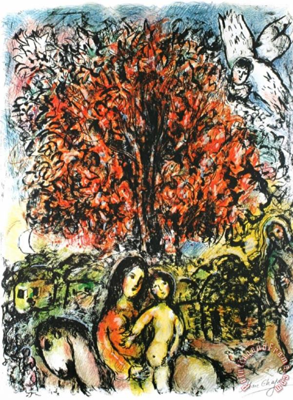 Sainte Famille painting - Marc Chagall Sainte Famille Art Print