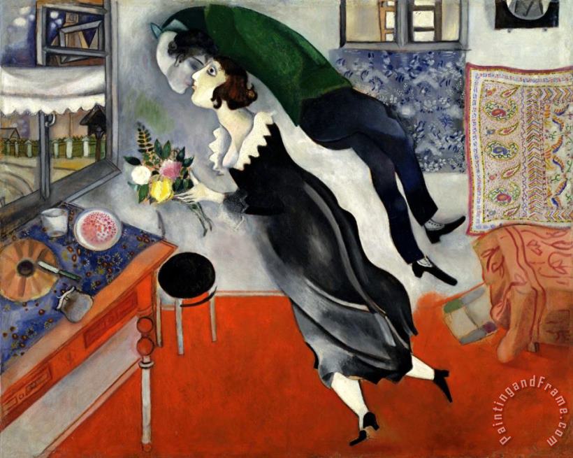 The Birthday 1915 painting - Marc Chagall The Birthday 1915 Art Print