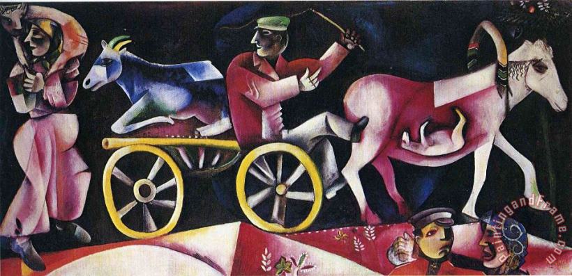 The Cattle Dealer 1912 painting - Marc Chagall The Cattle Dealer 1912 Art Print