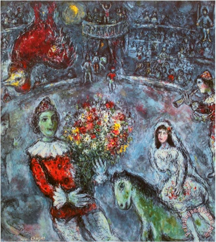 The Purple Rooster painting - Marc Chagall The Purple Rooster Art Print