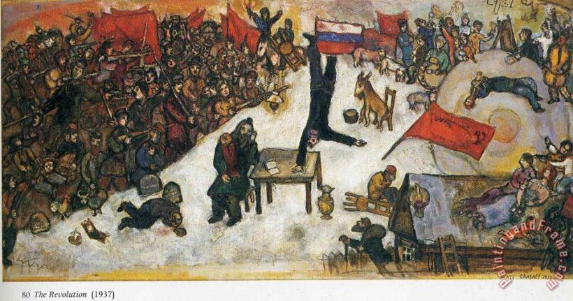 Marc Chagall The Revolution 1937 Art Painting
