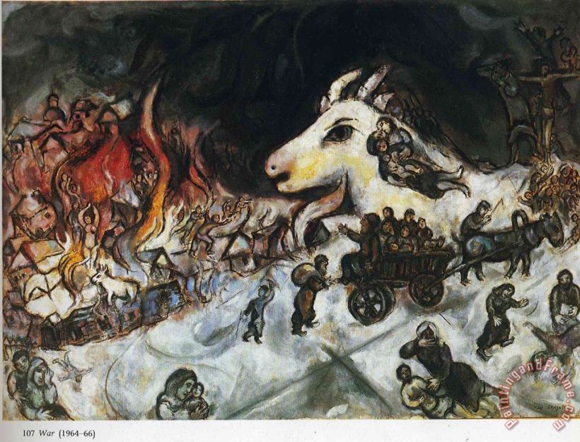 Marc Chagall War 1966 Art Painting
