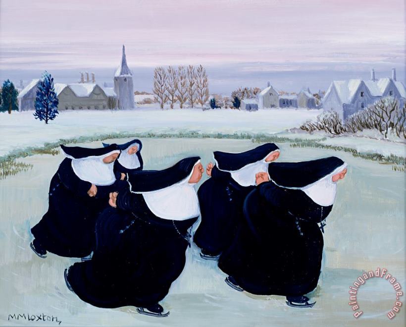 Winter at the Convent painting - Margaret Loxton Winter at the Convent Art Print