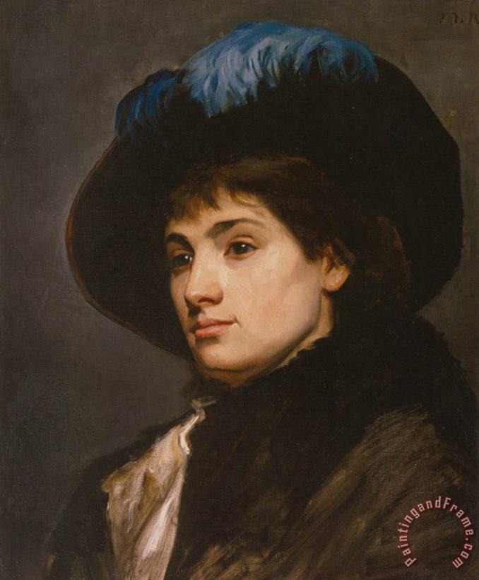 Portrait of a Woman painting - Maria Konstantinowna Bashkirtseff Portrait of a Woman Art Print
