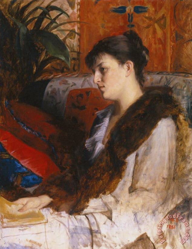 Maria Konstantinowna Bashkirtseff Portrait of Madame P.b. Art Painting