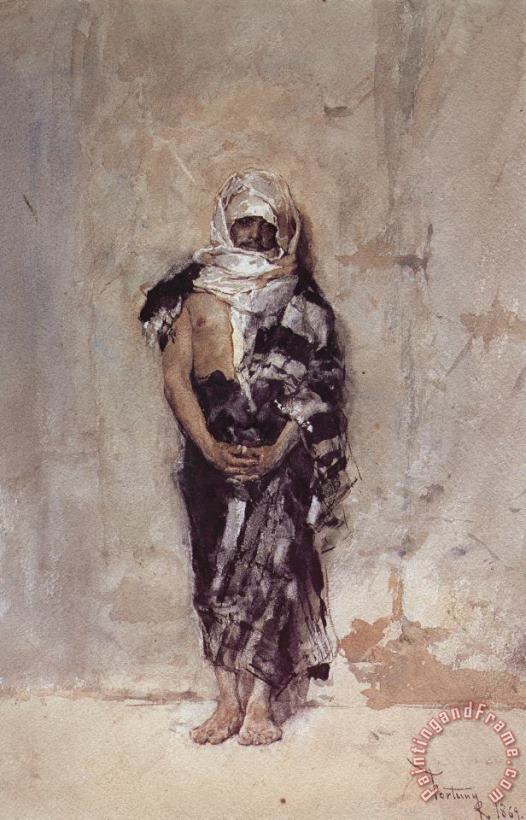 Mariano Jose Maria Bernardo Fortuny Y Carbo Moroccan Man Art Painting