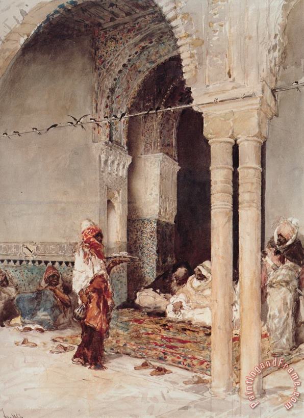 The Cafe of The Swallows painting - Mariano Jose Maria Bernardo Fortuny Y Carbo The Cafe of The Swallows Art Print