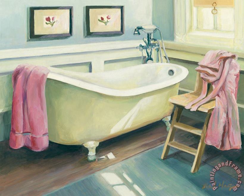 Cottage Bathtub painting - Marilyn Hageman Cottage Bathtub Art Print