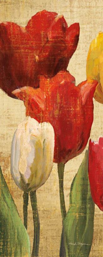 Marilyn Hageman Tulip Fantasy on Cream II Art Painting