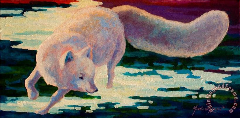 Arctic Fox painting - Marion Rose Arctic Fox Art Print
