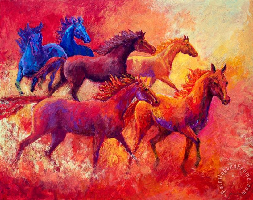 Marion Rose Bring the Mares Home Art Painting