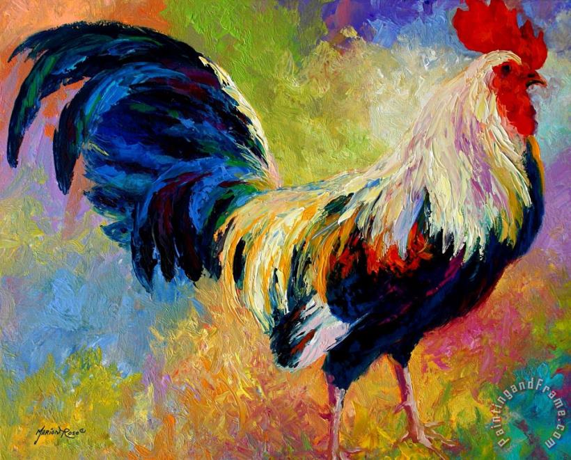 Eye Candy - Rooster painting - Marion Rose Eye Candy - Rooster Art Print