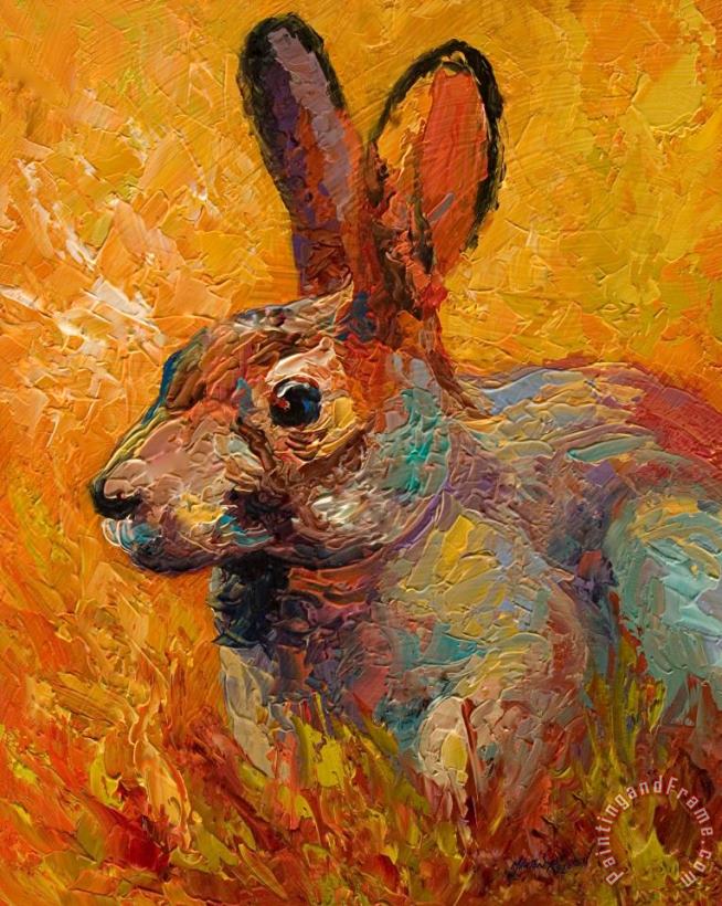 Forest Rabbit III painting - Marion Rose Forest Rabbit III Art Print