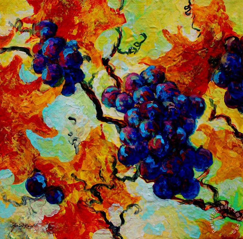 Grapes Mini painting - Marion Rose Grapes Mini Art Print