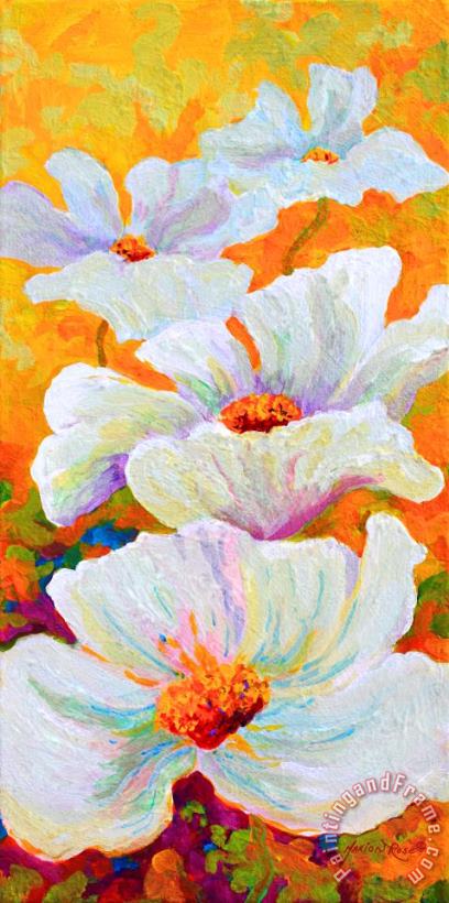 Meadow Angels - White Poppies painting - Marion Rose Meadow Angels - White Poppies Art Print
