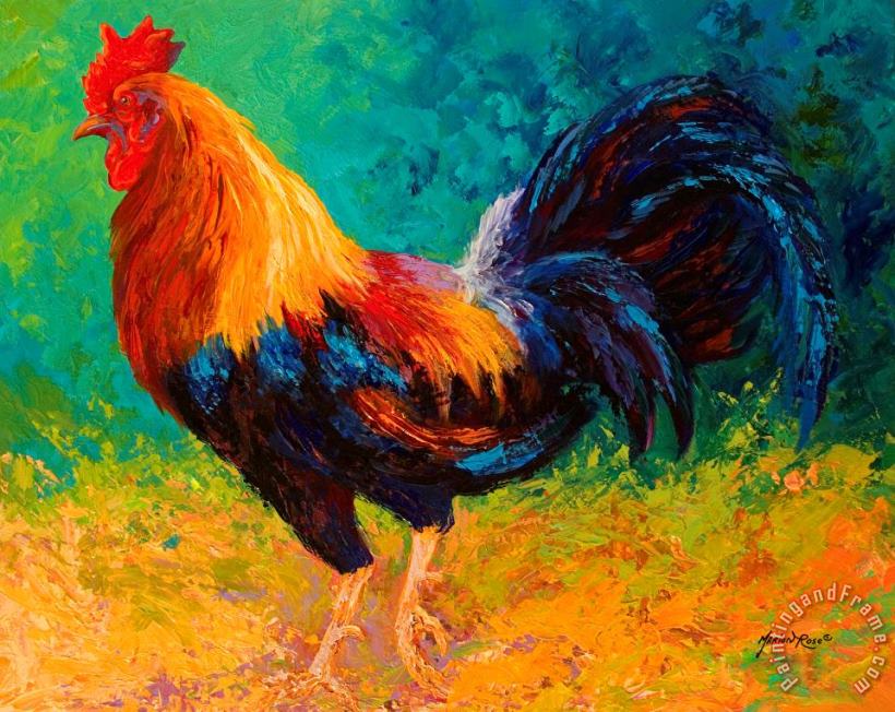 Mr Big - Rooster painting - Marion Rose Mr Big - Rooster Art Print