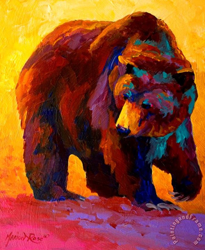 My Fish - Grizzly Bear painting - Marion Rose My Fish - Grizzly Bear Art Print