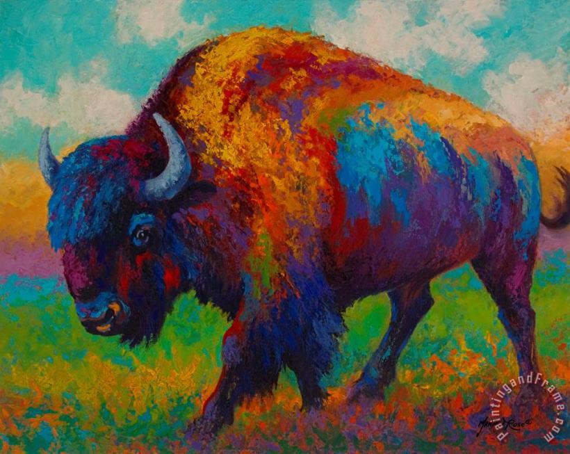 Prairie Muse - Bison painting - Marion Rose Prairie Muse - Bison Art Print