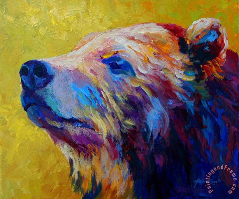 Marion Rose Pretty Boy - Grizzly Bear Art Painting