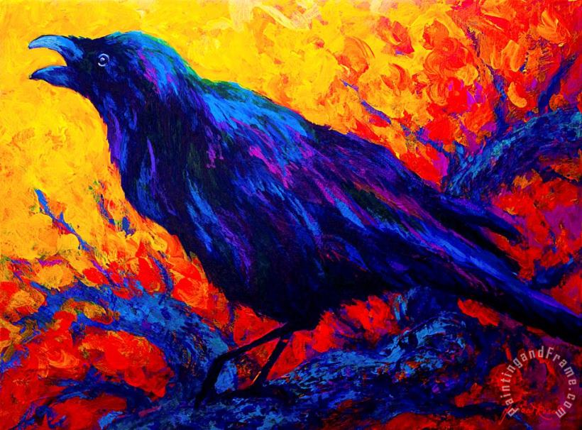 Raven's Echo painting - Marion Rose Raven's Echo Art Print