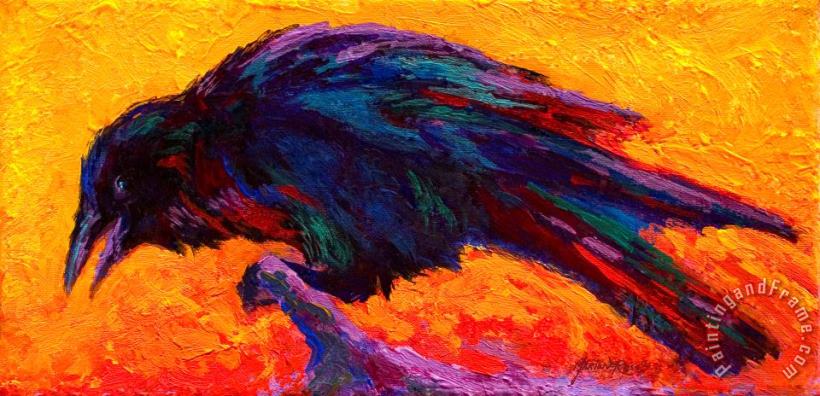 Raven painting - Marion Rose Raven Art Print