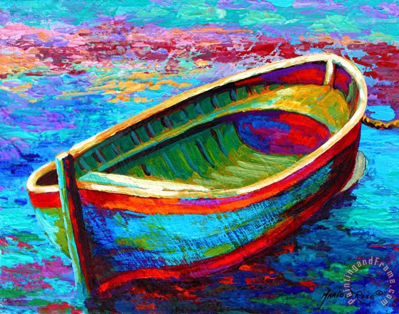 Riviera Boat I painting - Marion Rose Riviera Boat I Art Print
