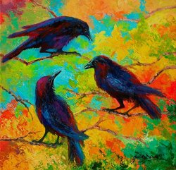 Marion Rose - Roundtable Discussion - Crows painting