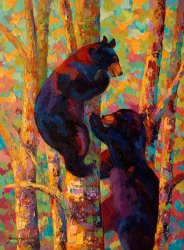 Marion Rose Two High - Black Bear Cubs