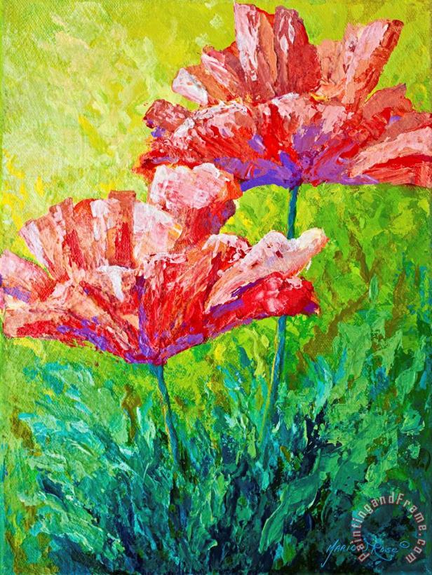 Marion Rose Two Red Poppies Art Painting