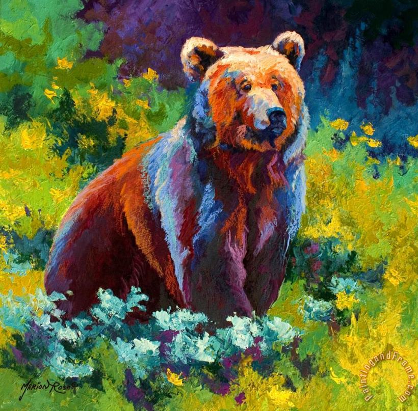 Marion Rose Wildflower Grizz Art Painting