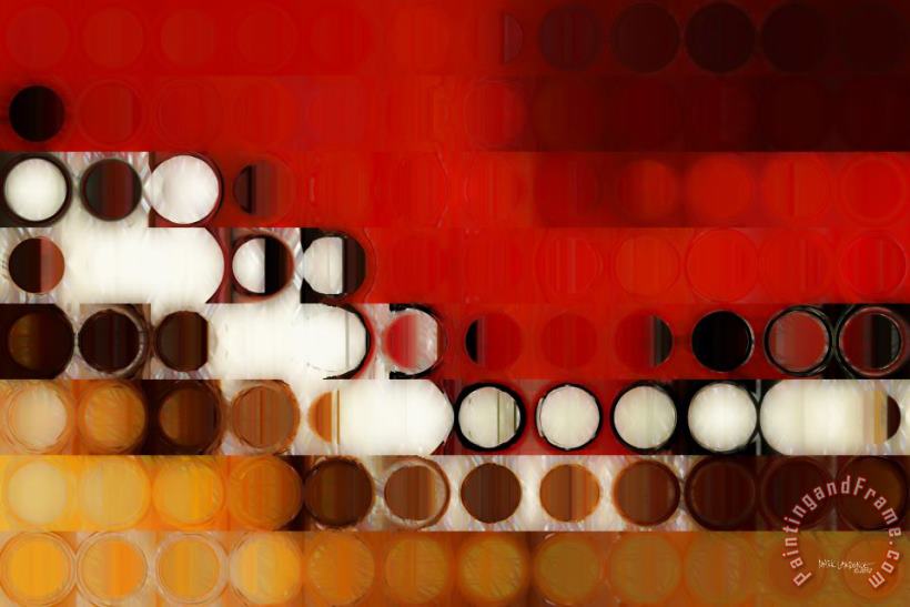 Circles And Squares 17. Modern Fine Art painting - Mark Lawrence Circles And Squares 17. Modern Fine Art Art Print