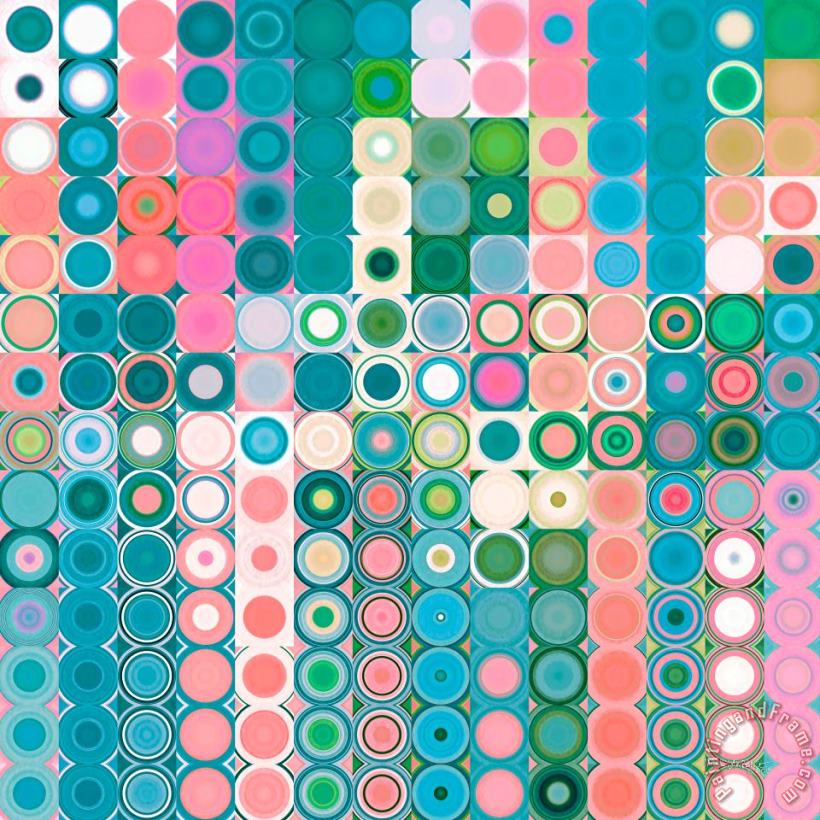 Circles And Squares 20. Modern Abstract Fine Art painting - Mark Lawrence Circles And Squares 20. Modern Abstract Fine Art Art Print