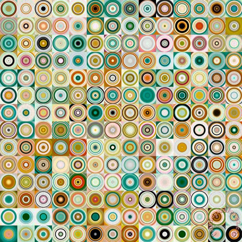 Mark Lawrence Circles And Squares 28. Modern Abstract Fine Art Art Print
