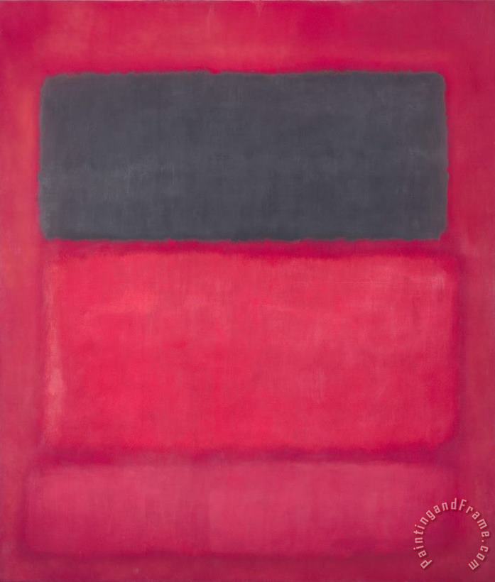 Mark Rothko Black Over Reds (black on Red) Art Painting