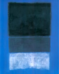 Mark Rothko No 14 White And Greens in Blue