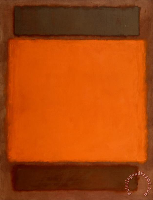 Mark Rothko Orange, Brown Art Painting